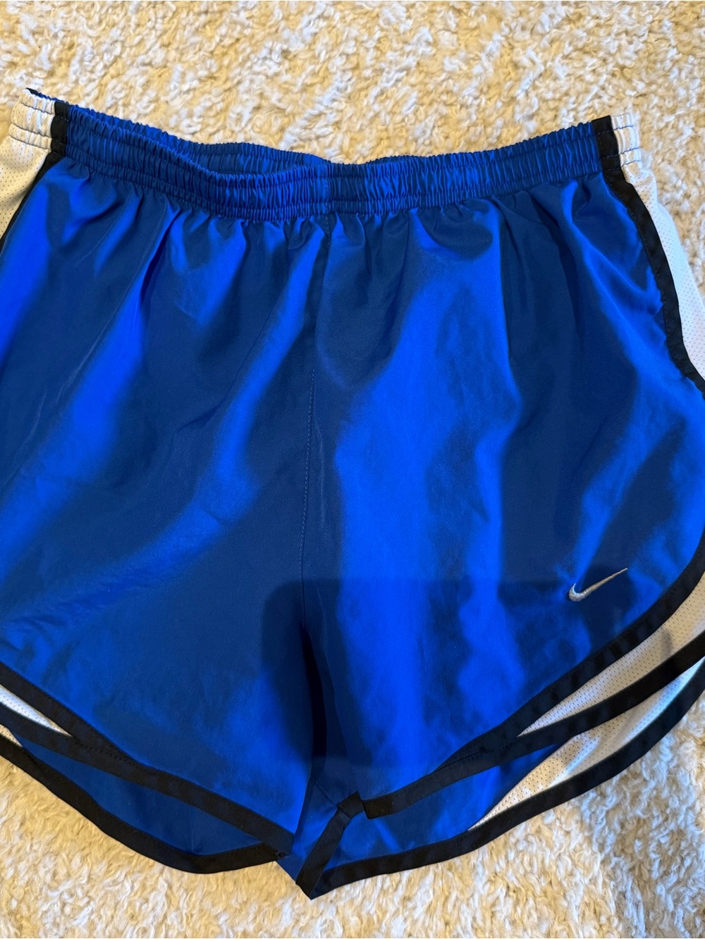 Nike Women's Blue Running Shorts with Contrast Trim